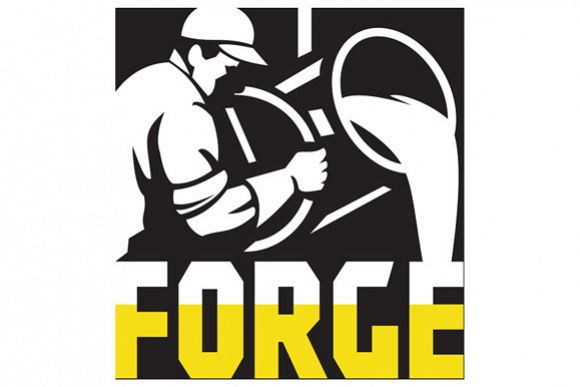 Foundry Worker Pouring Molten Metal Square Retro example image 1