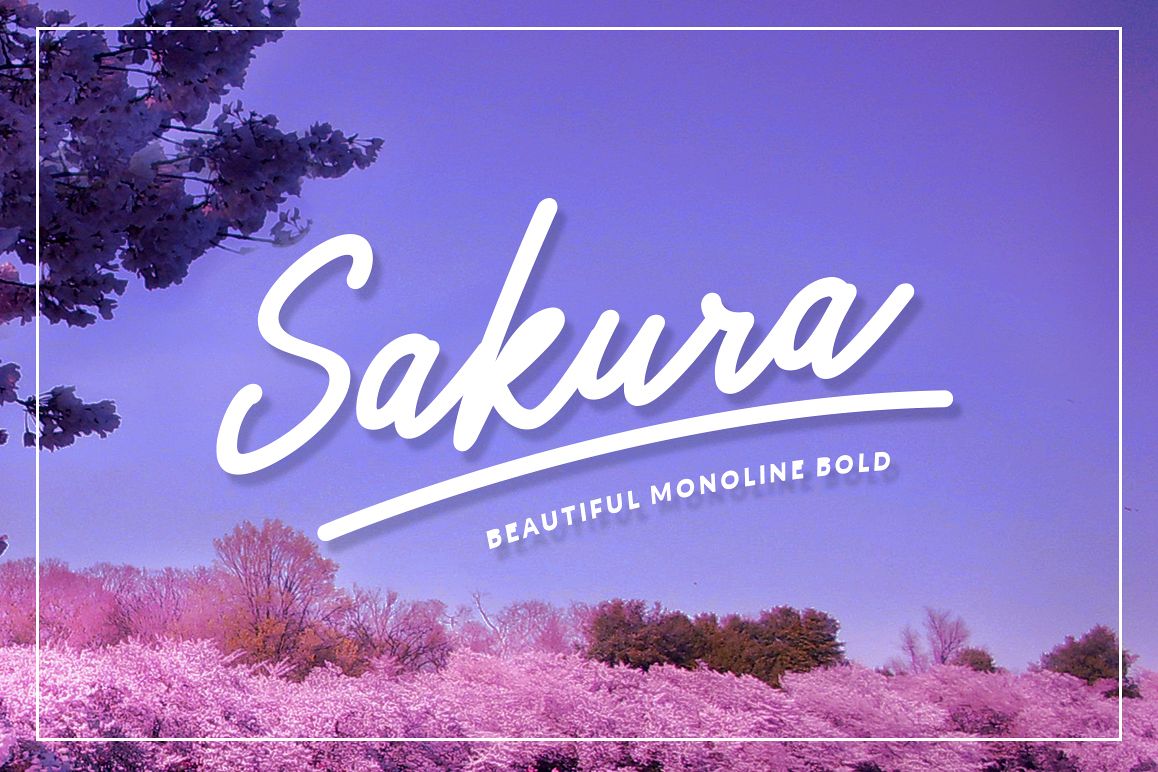 Sakura Bold Font Set example image 1
