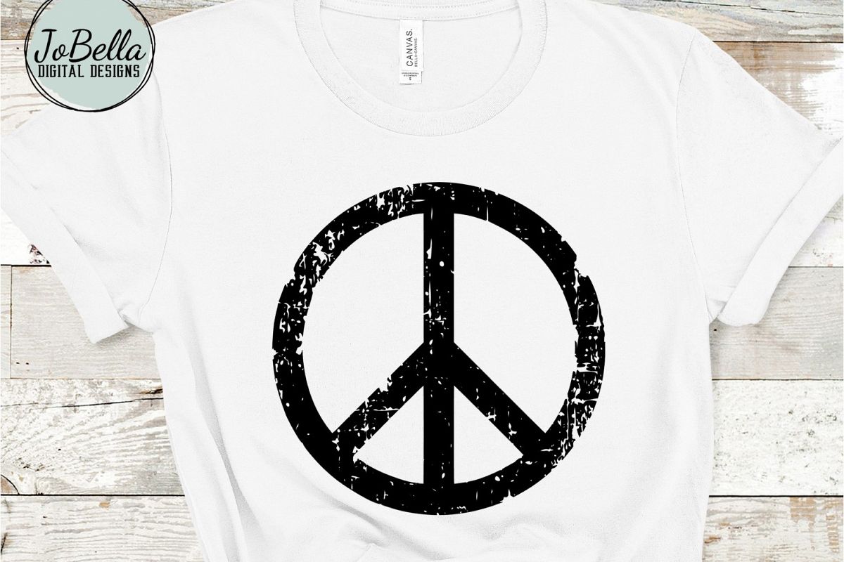 Download Distressed Peace Sign SVG, Sublimation PNG and Printable (227999) | SVGs | Design Bundles