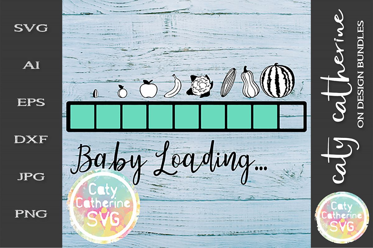 Baby Loading Progress Bar SVG Pregnancy Baby Shower Cut file example image 1