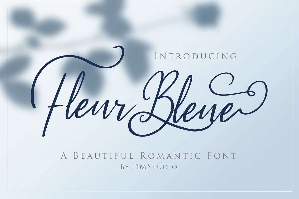 Fleur Bleue - Beautiful Romantic Font example image 1