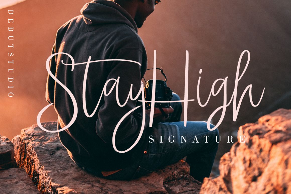 StayHigh Signature Font example image 1