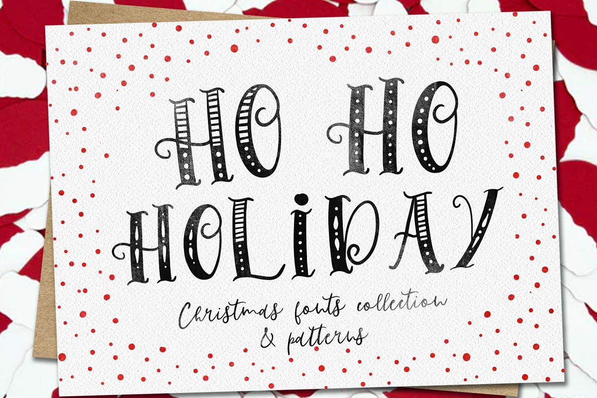 Ho-Ho-Holiday Fonts collection example image 1