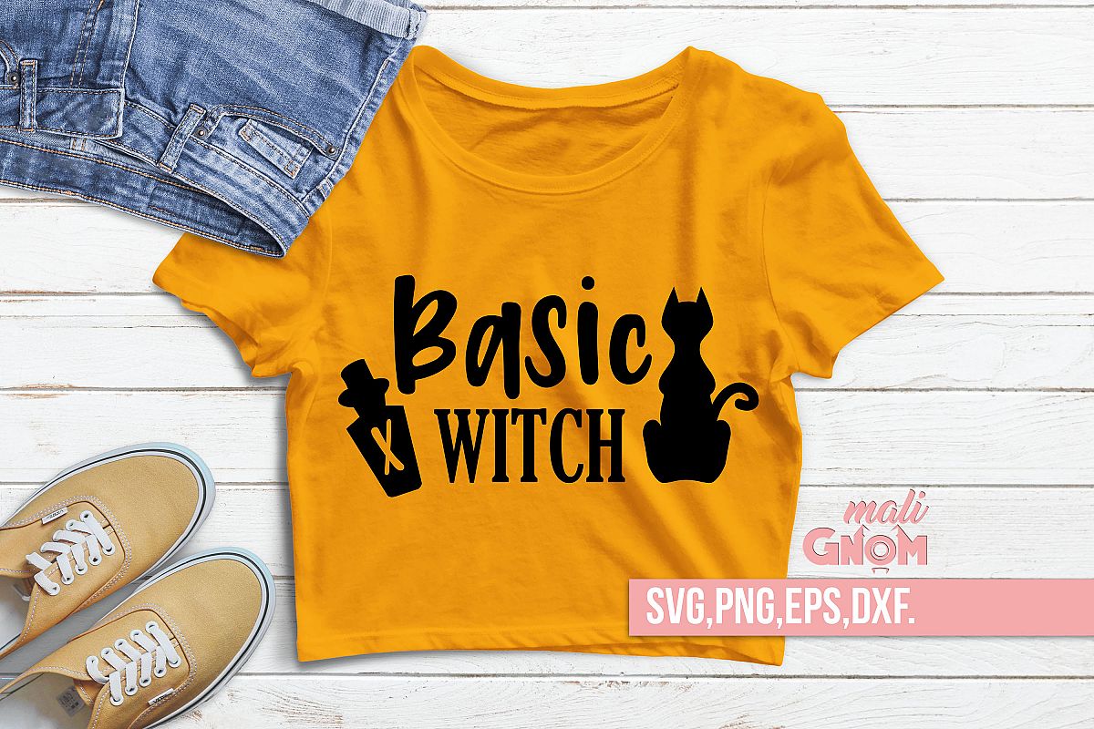 Basic Witch SVG, Witch svg, Halloween SVG file, Trick or Tre example image 1
