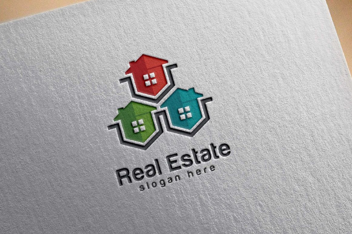 Real Estate logo, Abstract home logo example image 1
