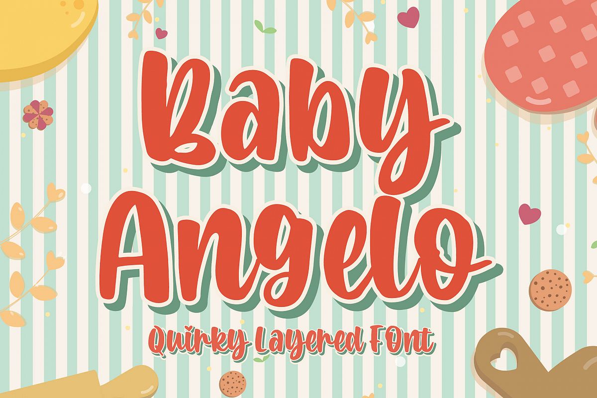 Baby Angelo - Quirky Layered Font example image 1