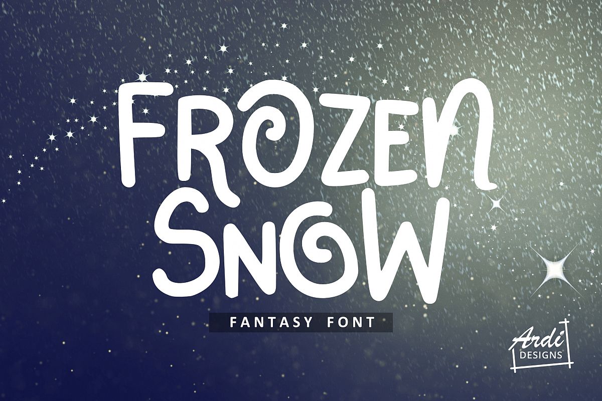 Frozen Snow Font example image 1