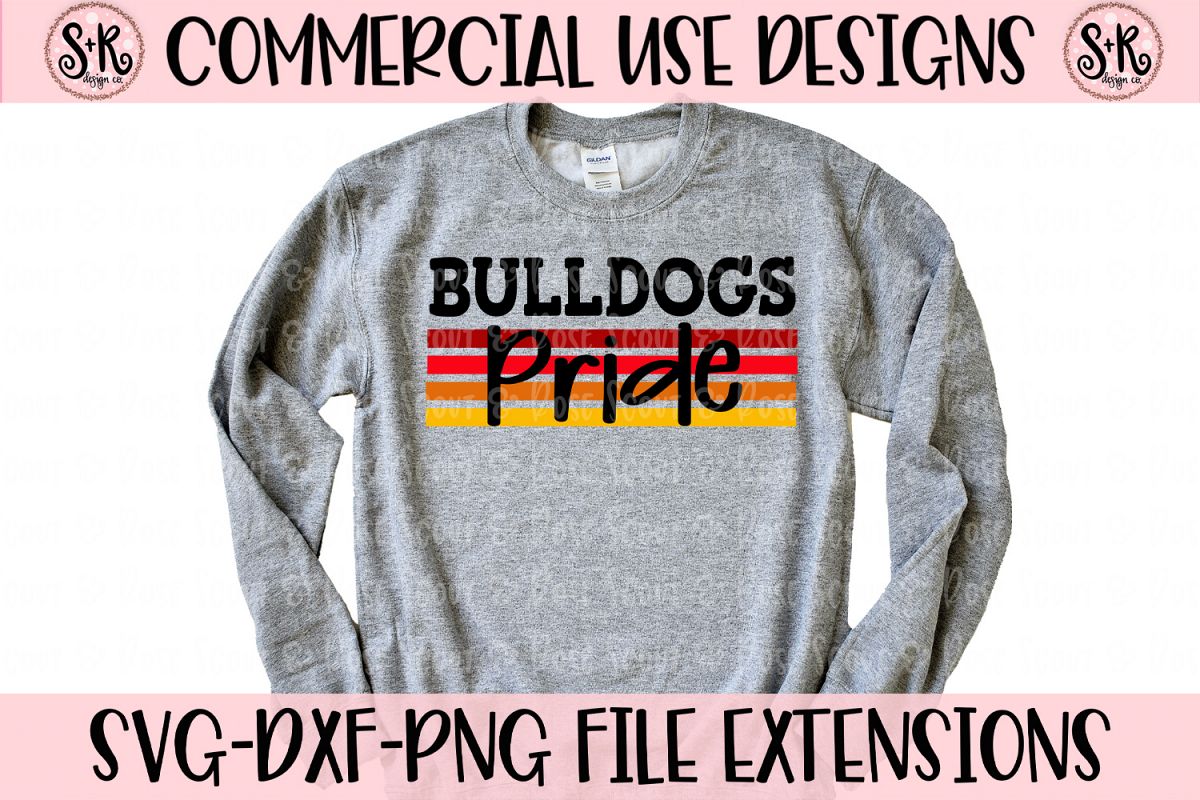Bulldogs Pride SVG DXF PNG example image 1