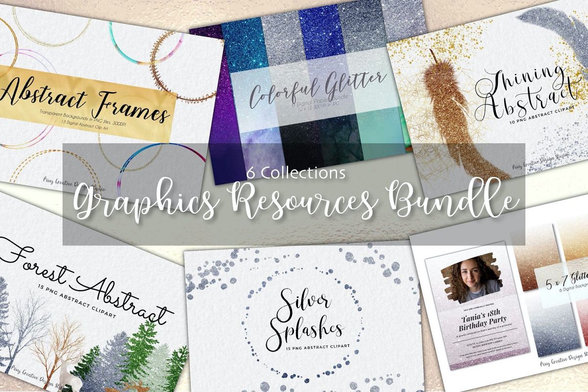 6 Collections of Graphics Resources Bundle example image 1