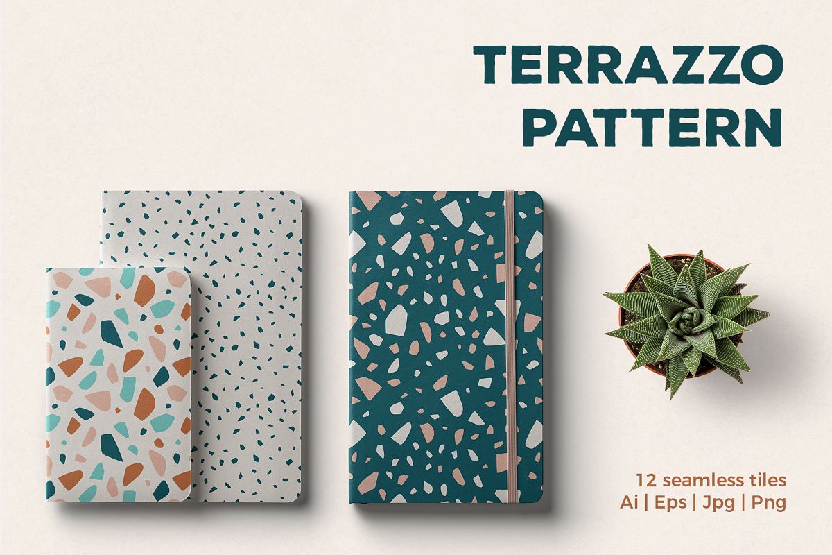 Terrazzo Seamless Patterns example image 1