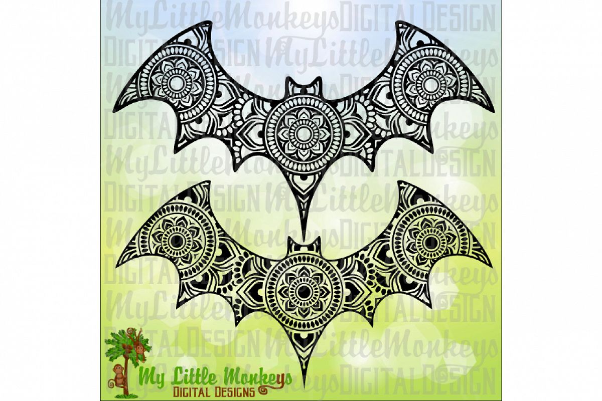 Bat Mandala (9158) | SVGs | Design Bundles