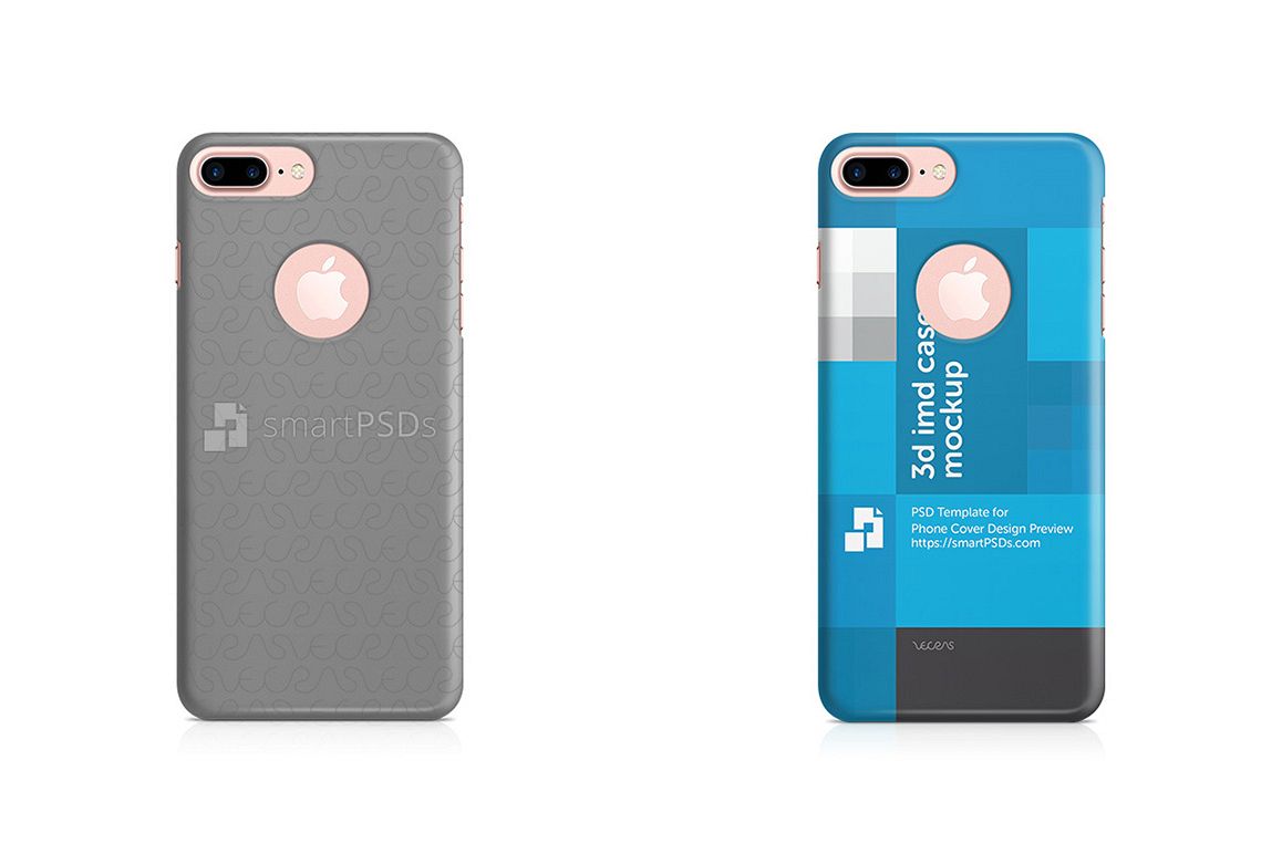 Apple iPhone 7 Plus With Hole 3d IMD Mobile Case Design Mockup 2016 example image 1