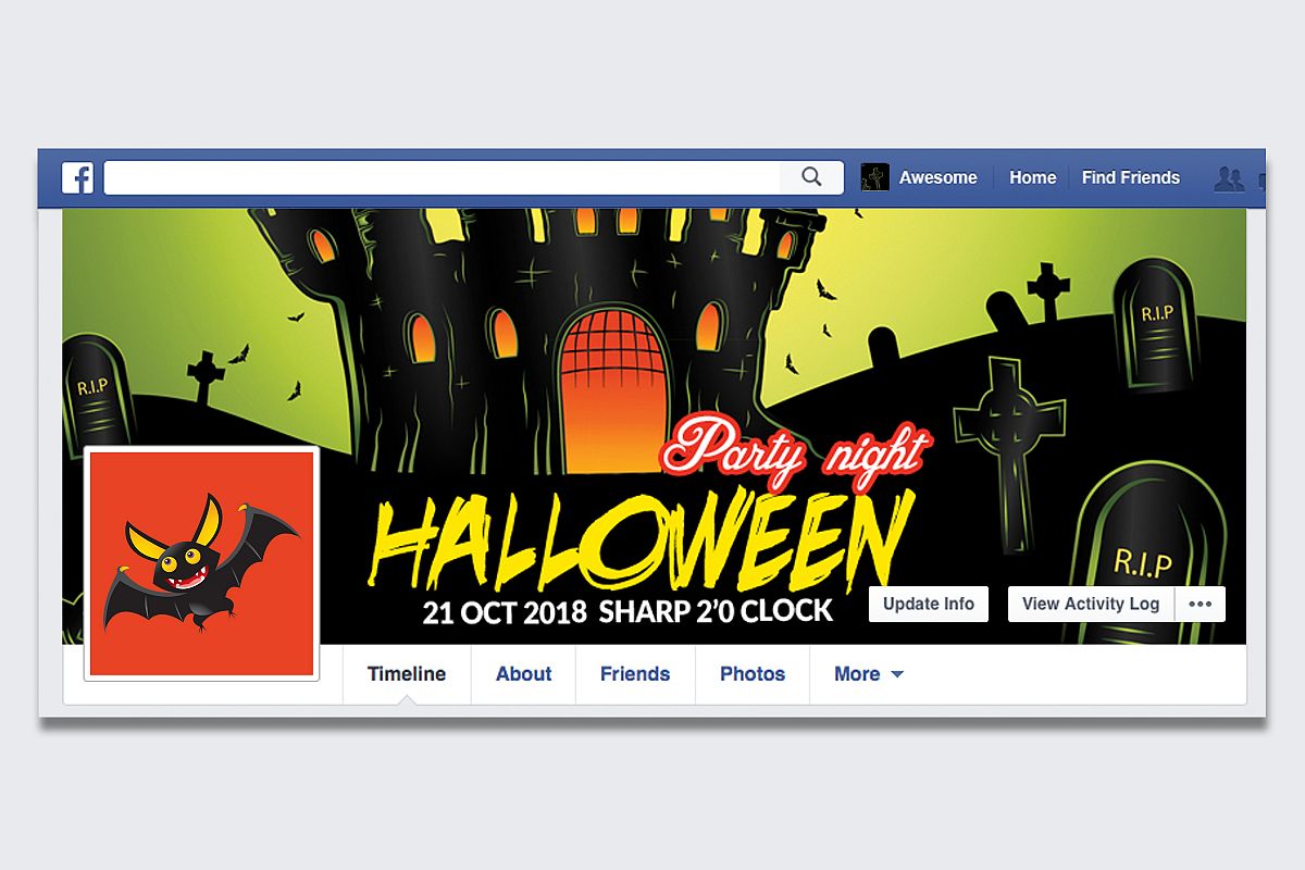 Halloween Night Facebook Timeline Cover example image 1