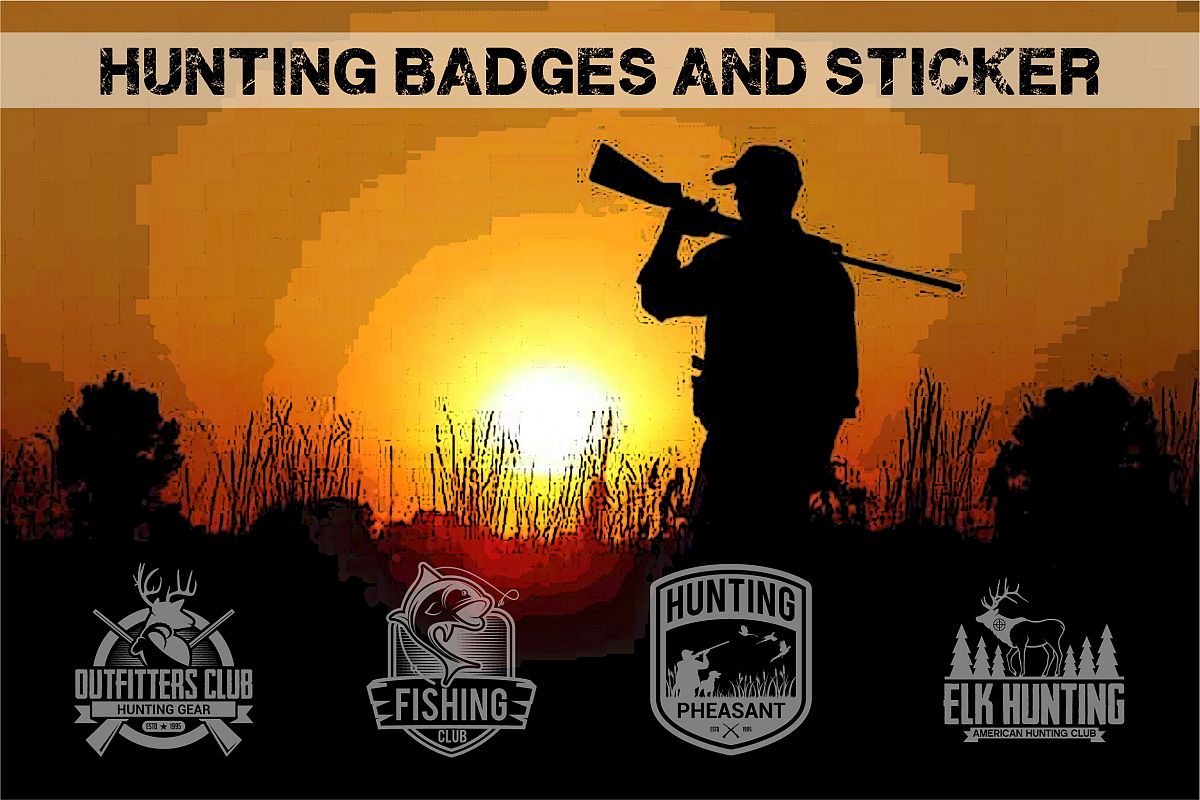 HUNTING Badges and Logo example image 1