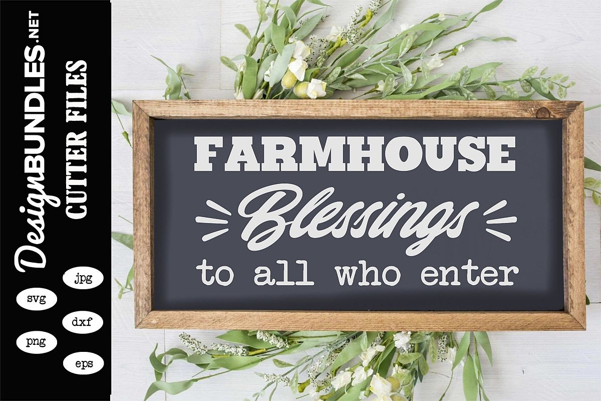 Farmhouse Blessings SVG example image 1