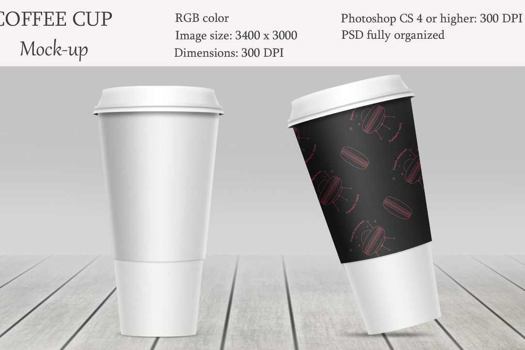 Coffe cup mockup. Package mockup. example image 1