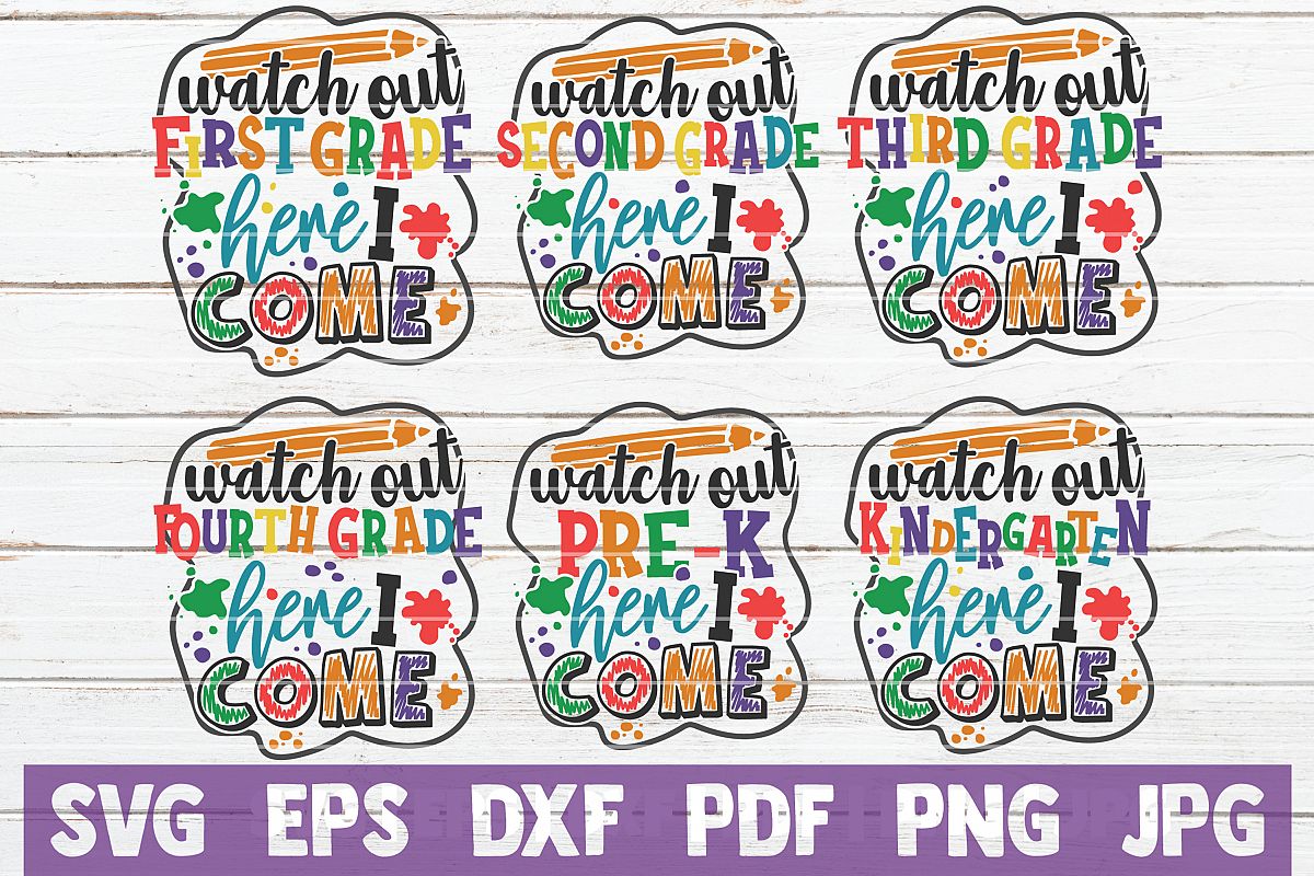 Watch Out Third Grade Here I Come SVG Cut File example image 1