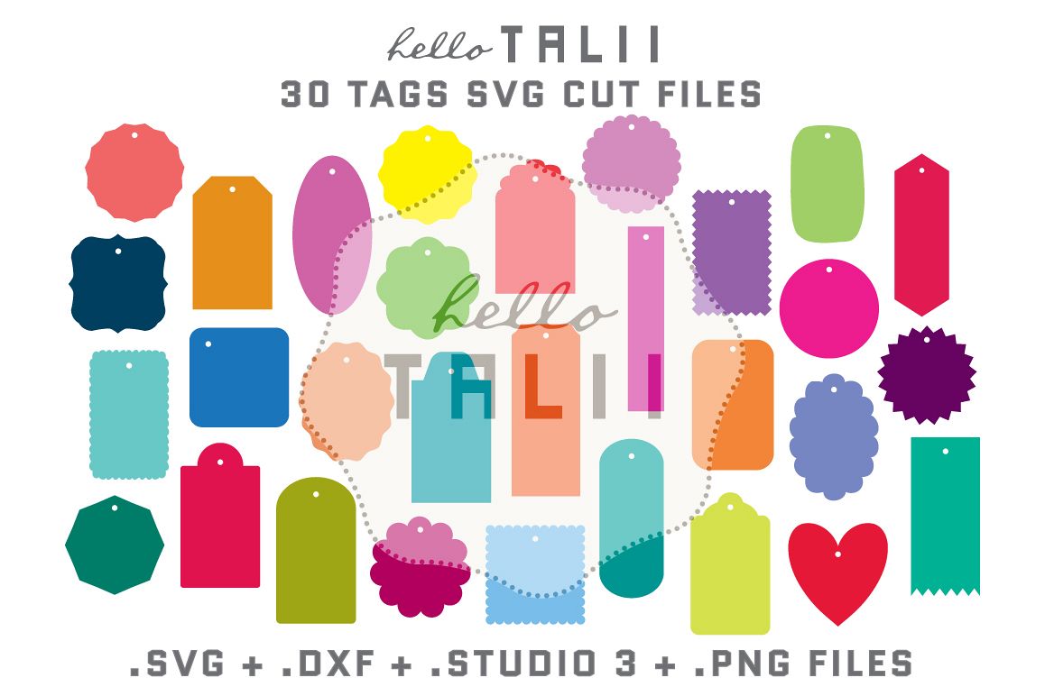 Tags SVG Cutting Files BUNDLE example image 1