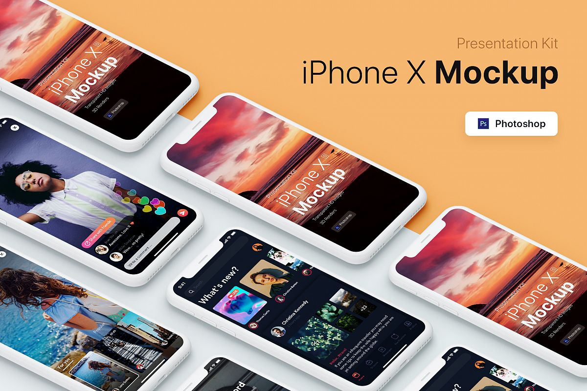 Presentation Kit - iPhone showcase Mockup_v4 example image 1