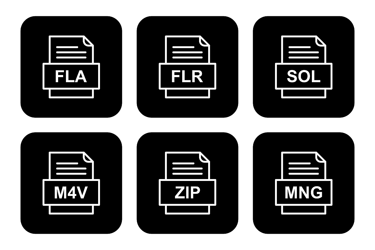 Set Of File Formats Icons example image 1