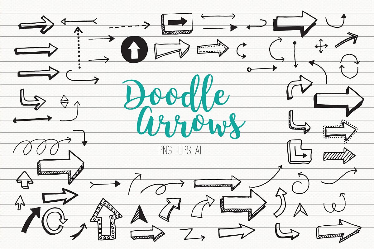 Doodle Arrows Clipart example image 1