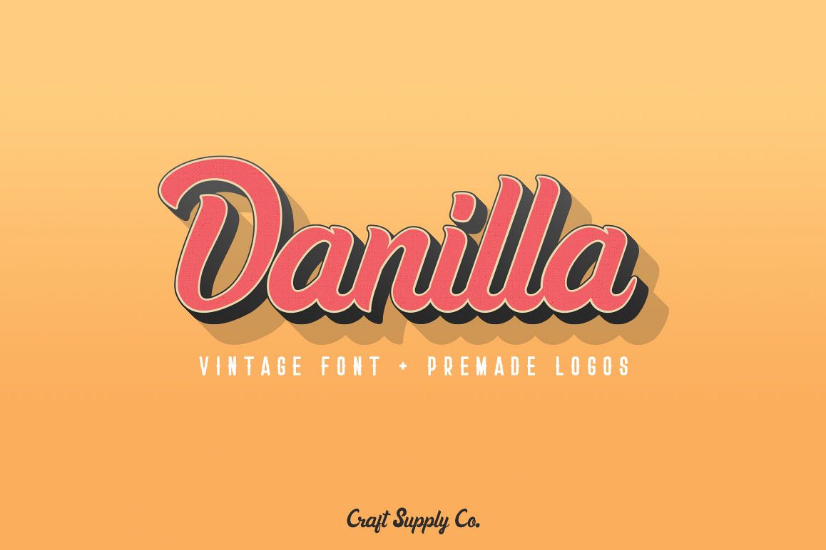 Danilla Font + Premade Logos example image 1