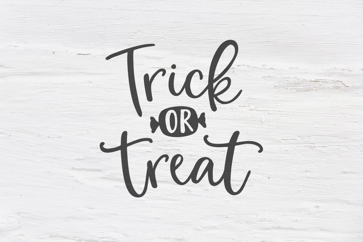 Trick or treat Halloween SVG, EPS, PNG, DXF example image 1