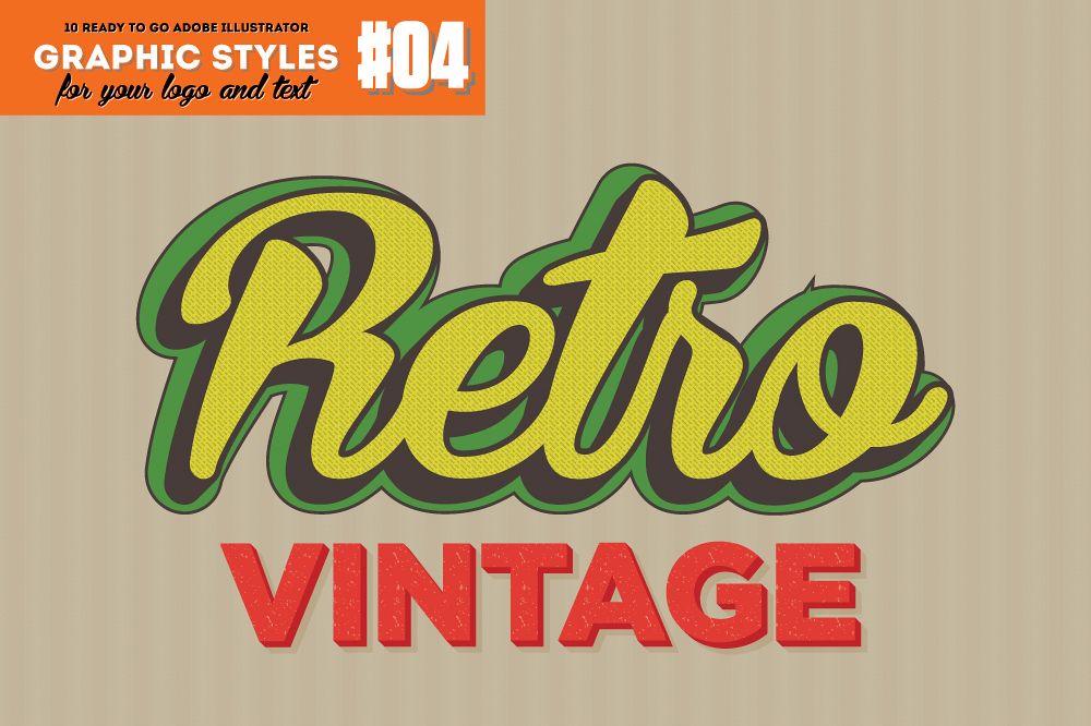10 Vintage Graphic Style for Adobe Illustrator example image 1