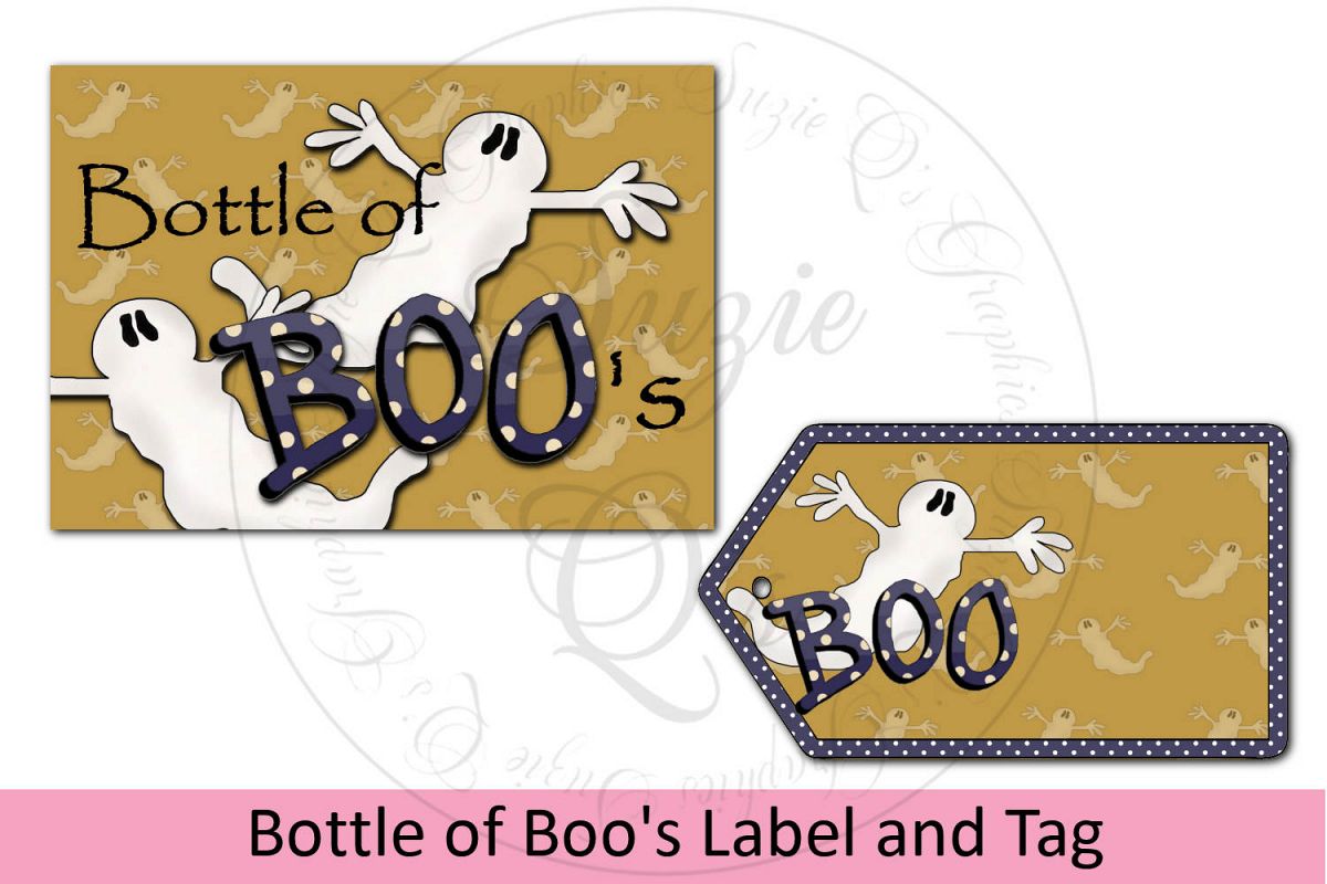Bottle of Boo's Label and Tag example image 1