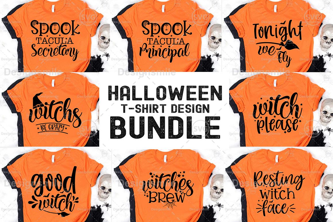 Halloween Tshirt Design Bundle example image 1