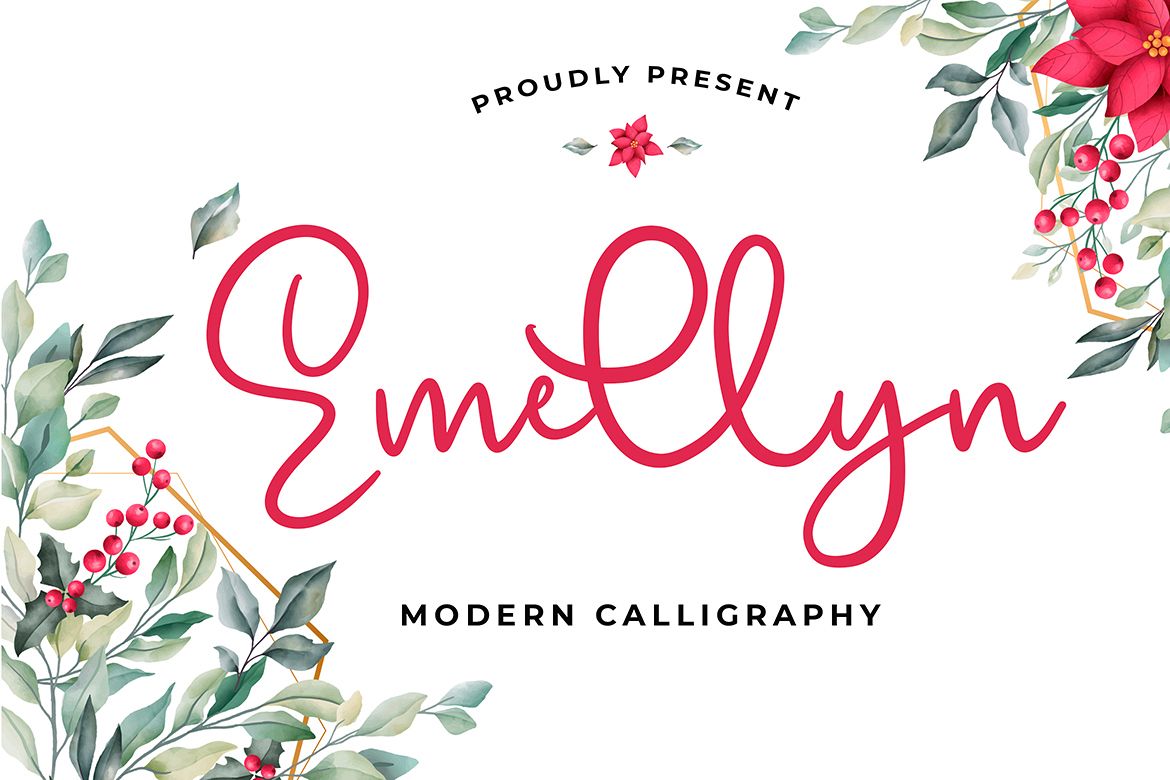 Emellyn Modern Calligraphy Font example image 1