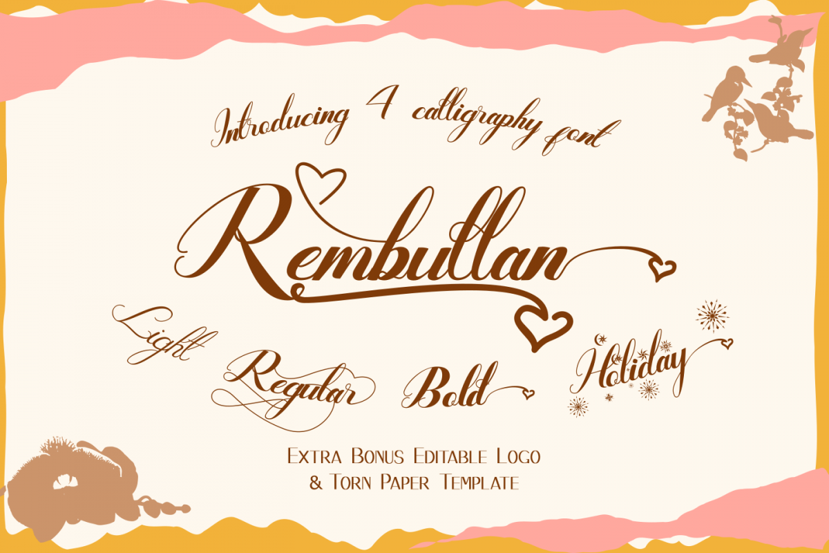 Rembullan Script Family Font example image 1