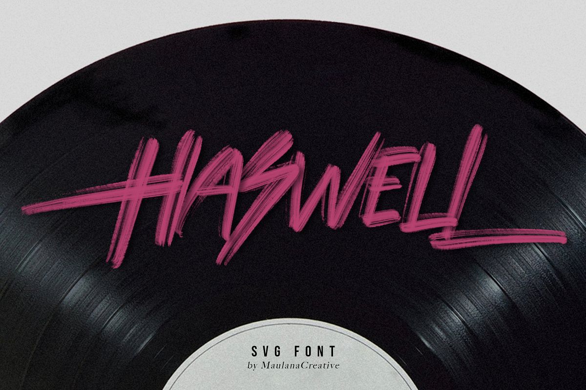 Haswell SVG Brush Font example image 1