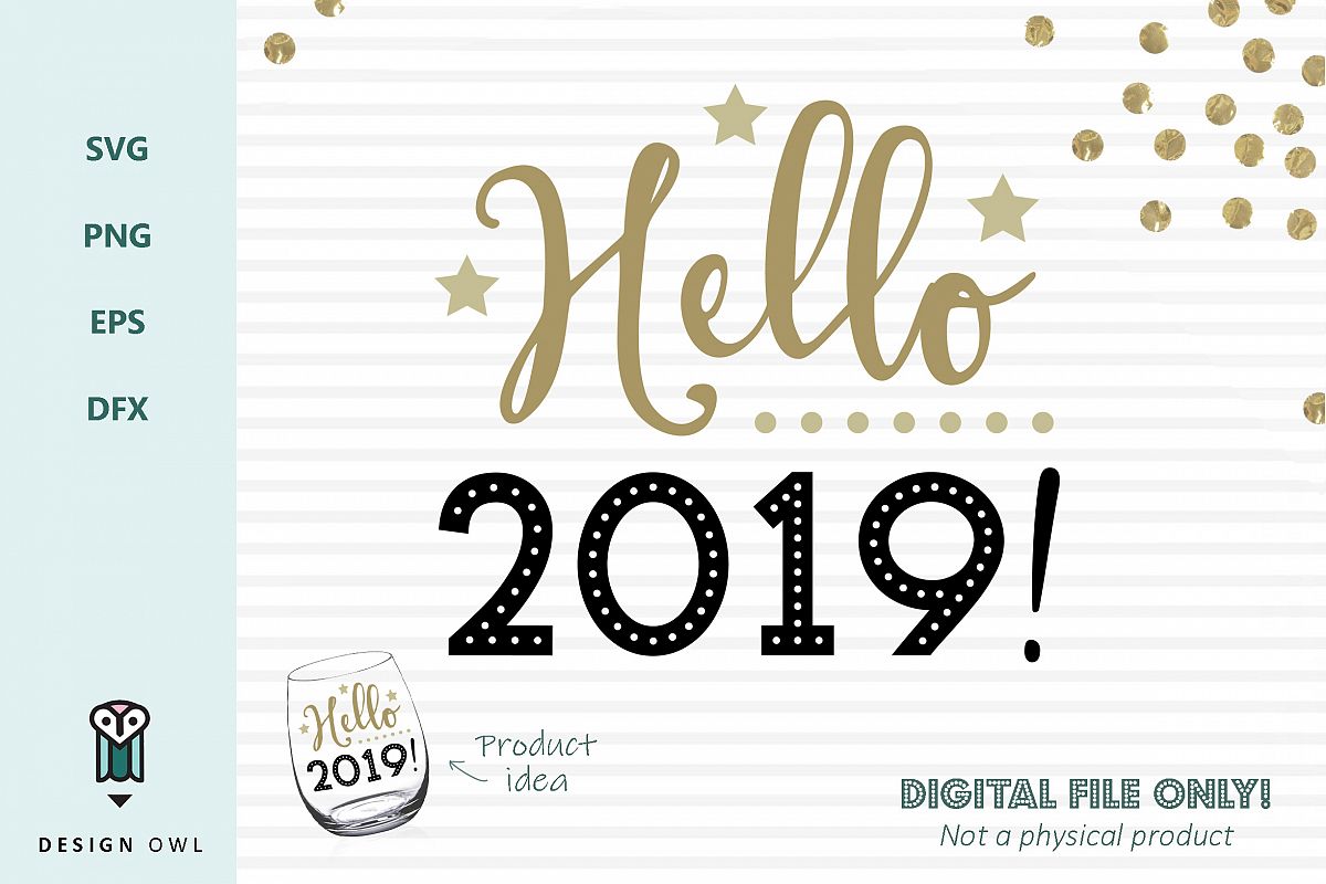 Download Hello 2019! - New years SVG file