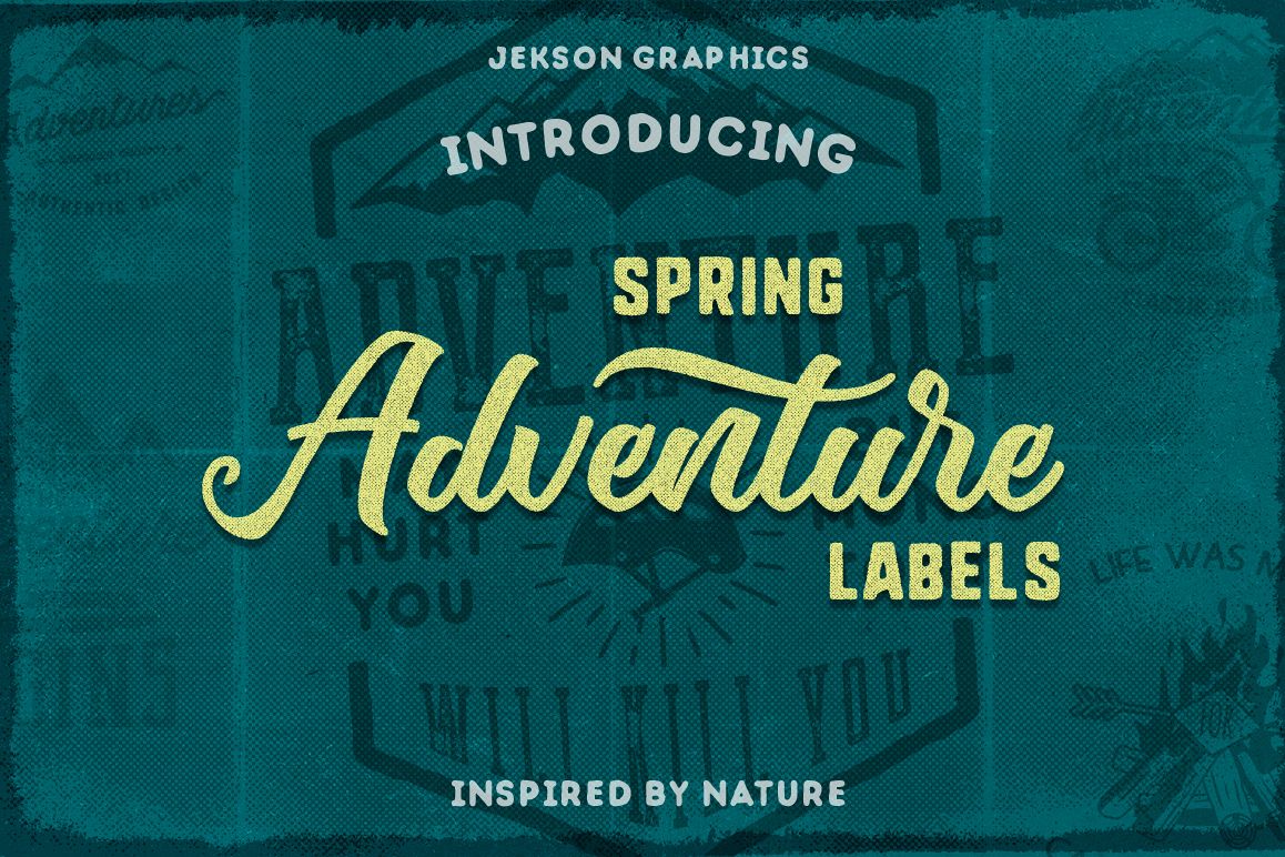 Spring Adventure Motivational Labels example image 1