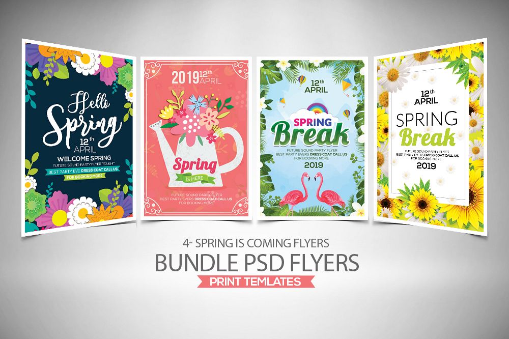 4 Spring Festival Flyers Bundle example image 1