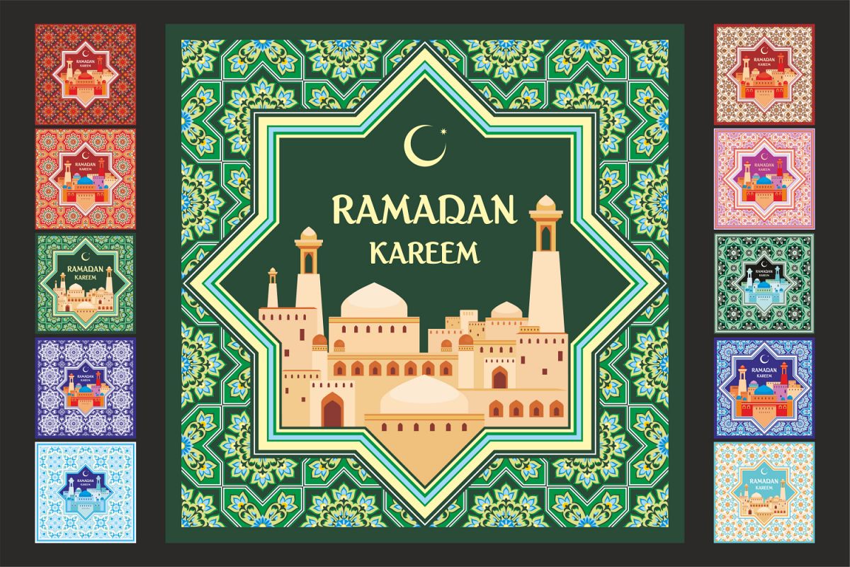 Ramadan. Greeting cards set. example image 1