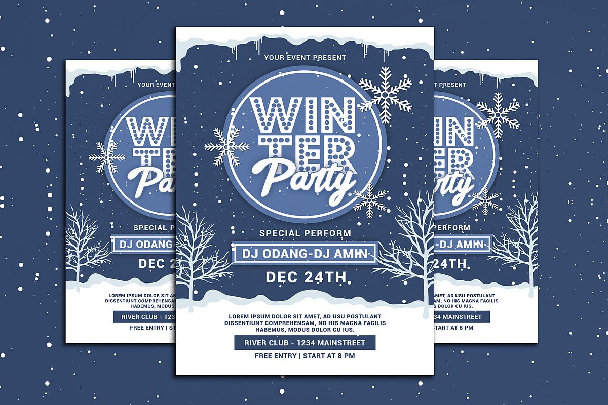 Winter Party Flyer example image 1