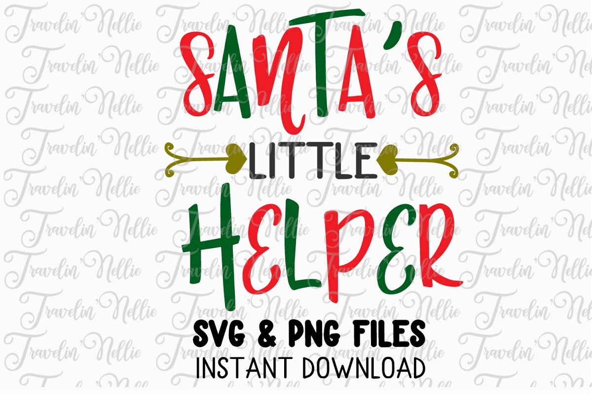 Santa's Little Helper Svg Christmas Winter Holiday Cut File example image 1