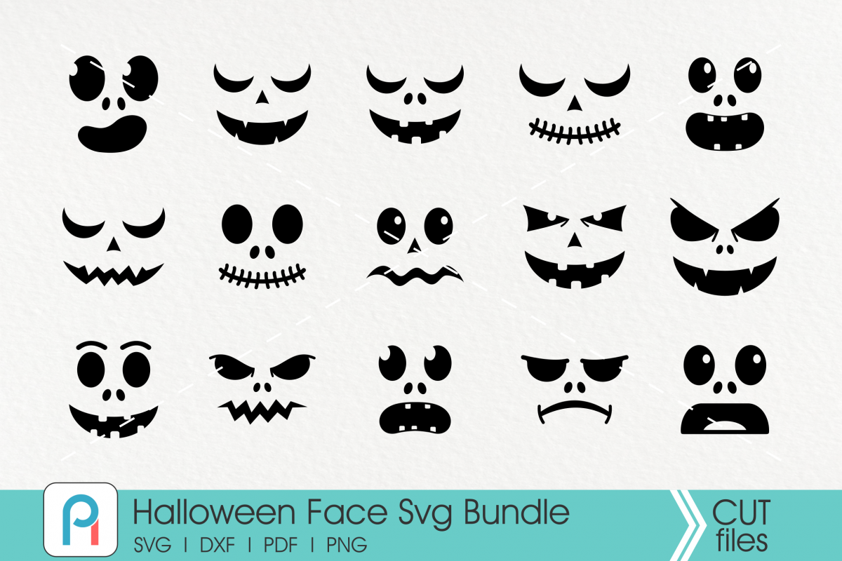 Download Halloween Faces svg bundle - Halloween Vectors (173788) | SVGs | Design Bundles