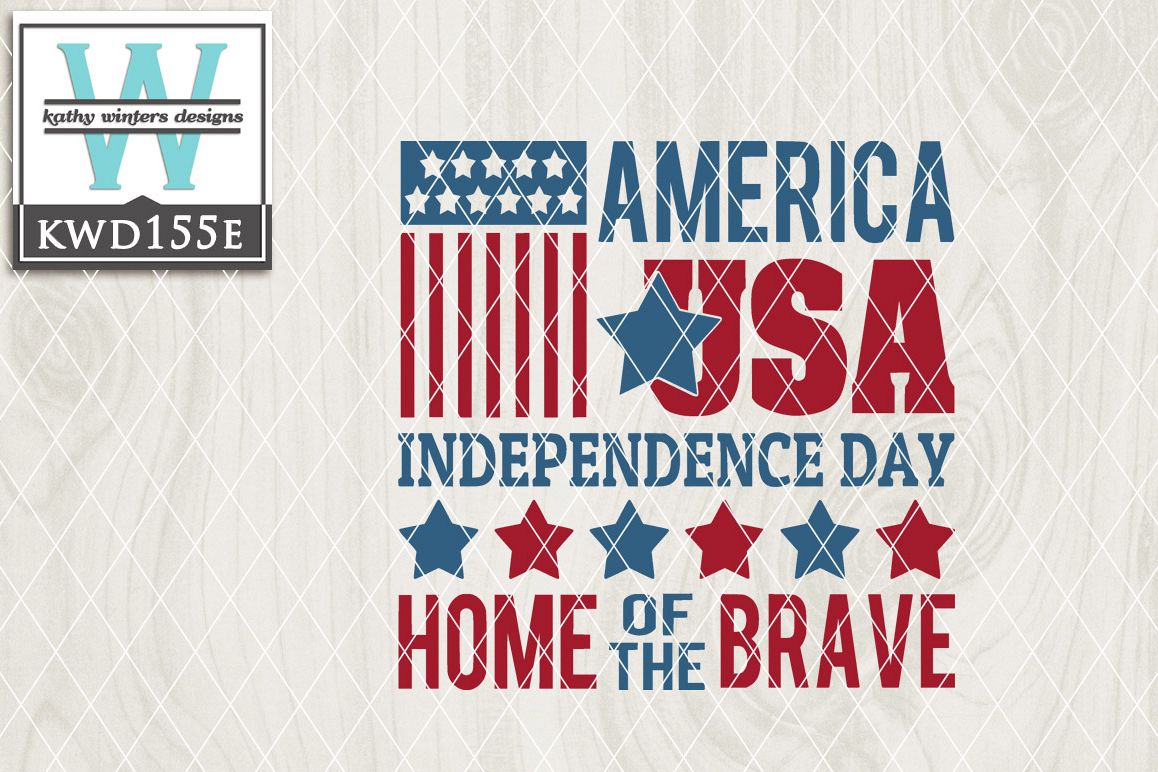 Patriotic Cutting File KWD155E example image 1