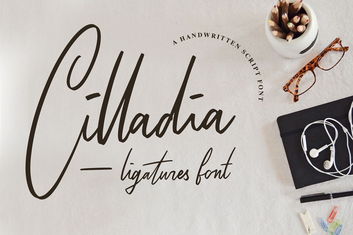 Cilladia - Ligatures Font example image 1
