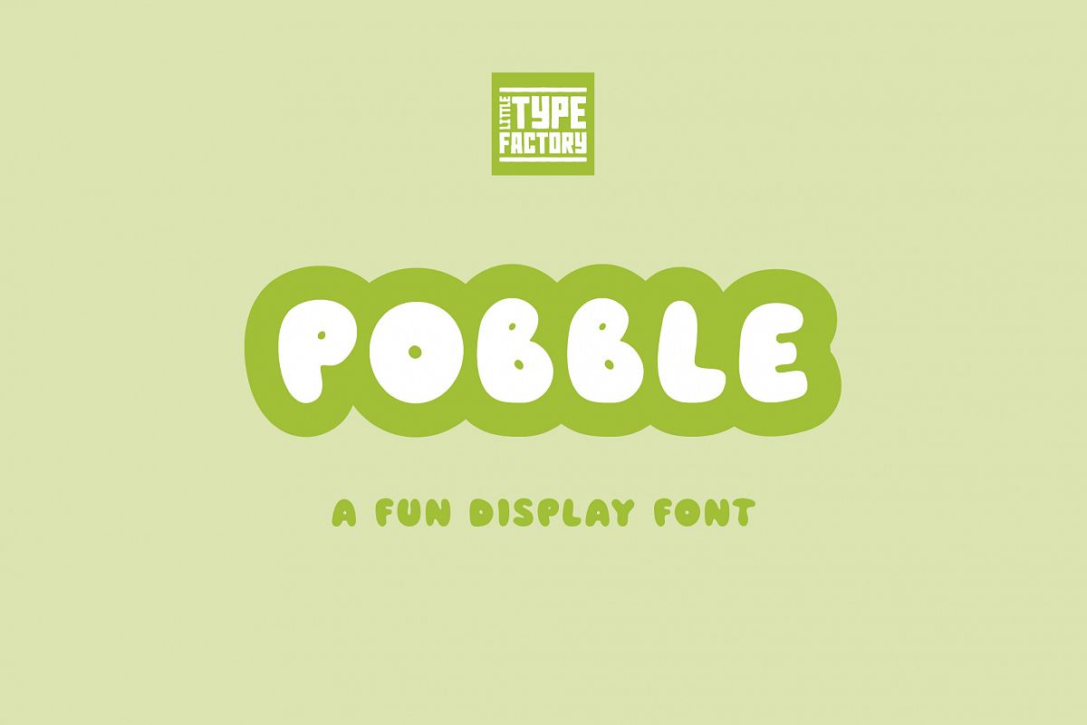 Pobble - a fun, round display font example image 1