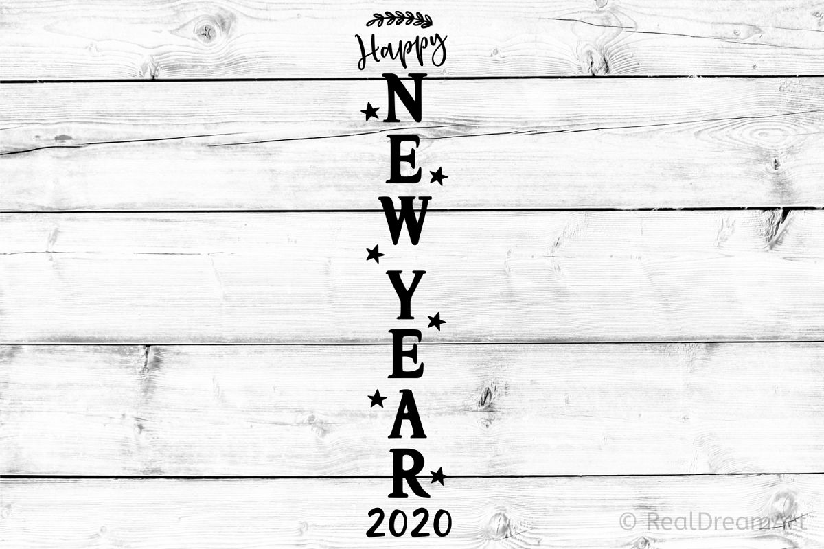 Happy New Year Porch Sign SVG, DXF, PNG, EPS example image 1