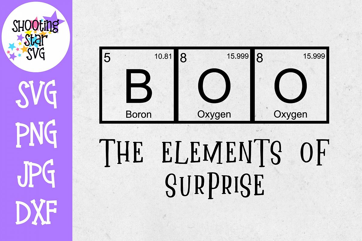 Boo Element of Surprise SVG - Halloween SVG - Nerdy SVG example image 1