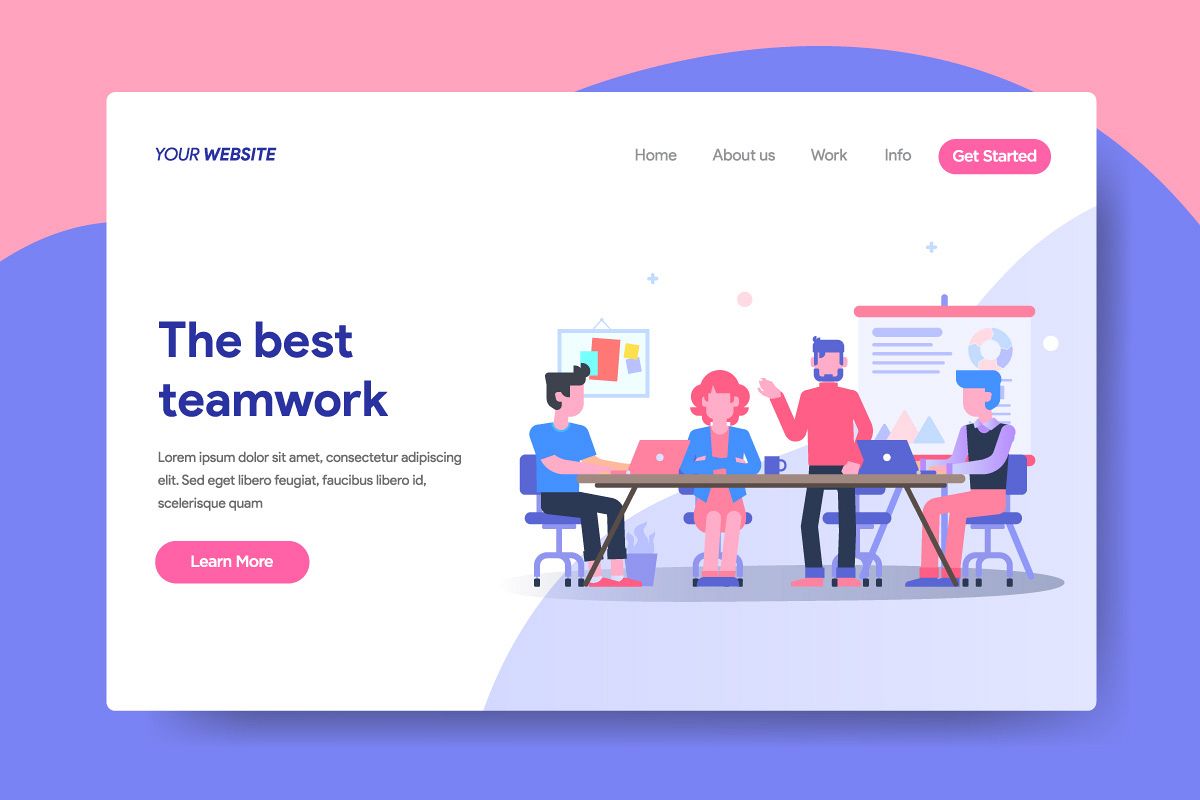 Landing page template of Business Team Concept example image 1