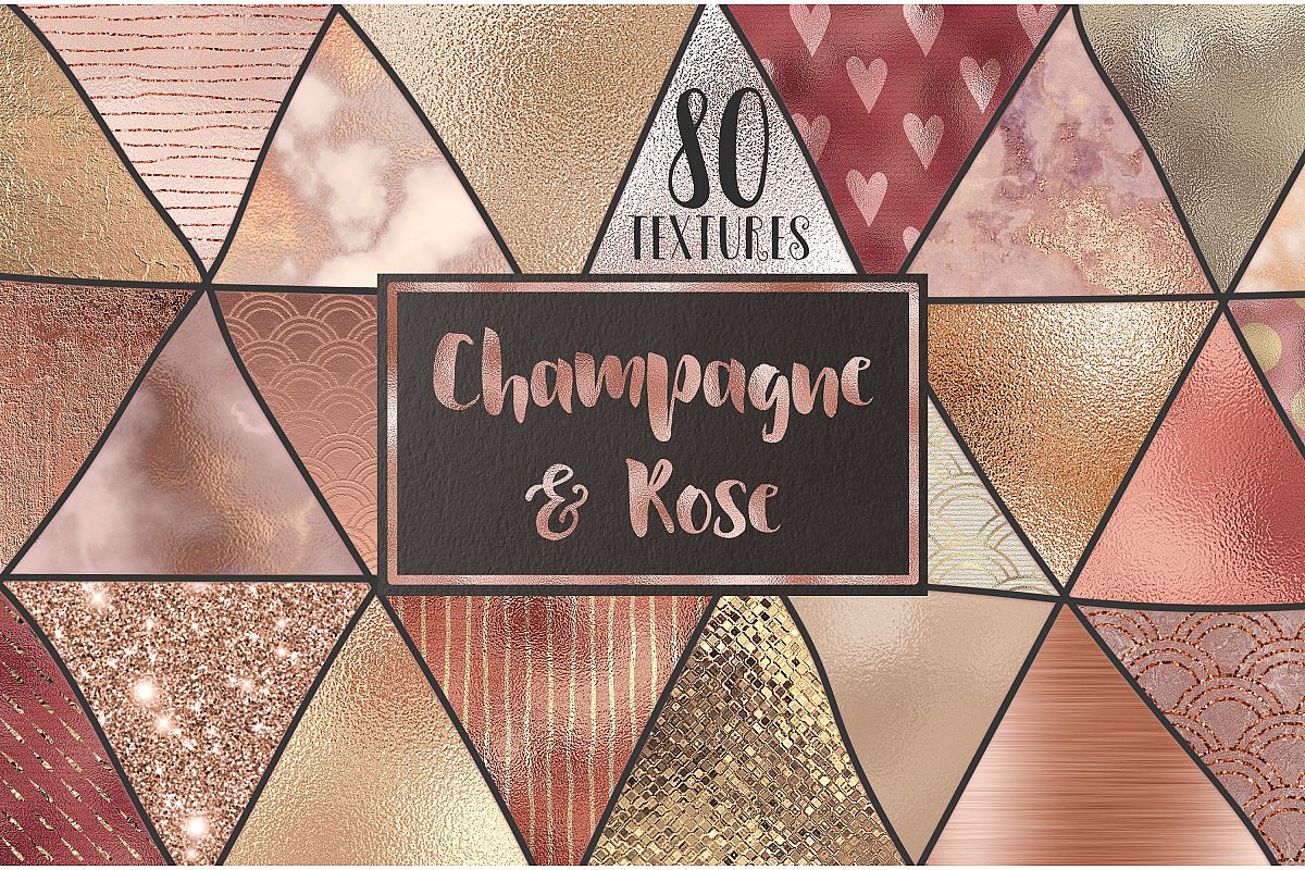 Rose gold and champagne textures example image 1
