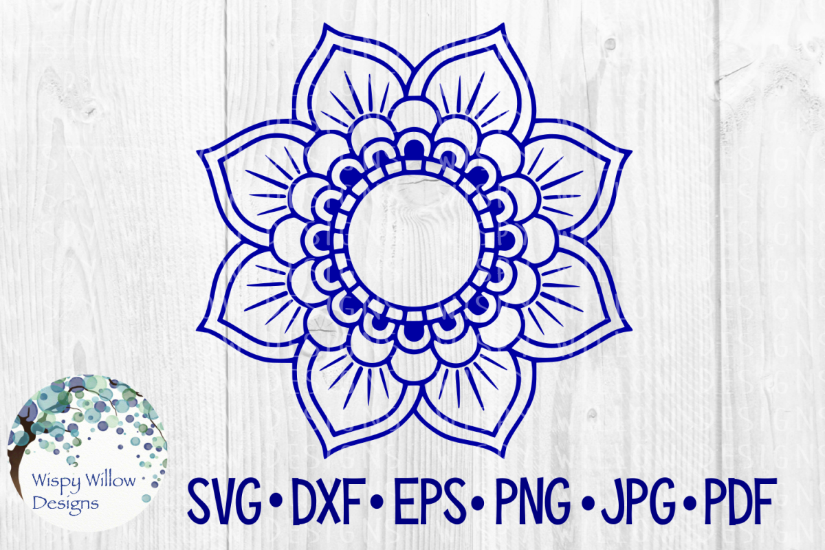 Download Mandala Cut File, Name Monogram Frame