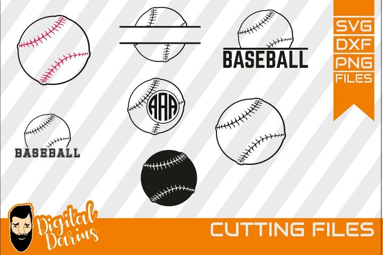 7x Ball Svg, Hobby dxf, Baseball svg, Softball svg, Sport example image 1