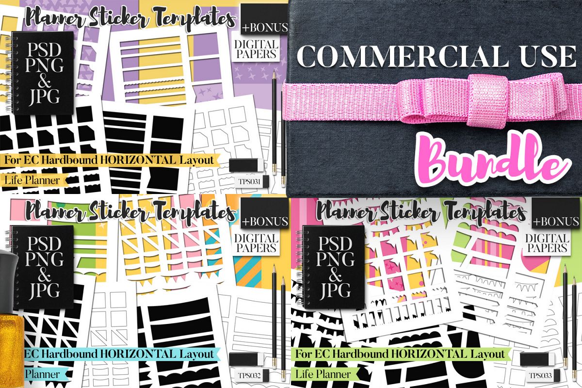 Planner Stickers Templates - Bundle Vol. 11 example image 1